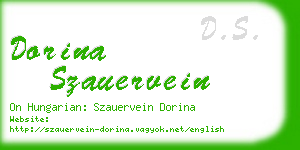 dorina szauervein business card